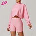 cropped zipped hoodie
